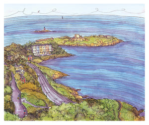 Sorrento Terrace & Dalkey Island Print