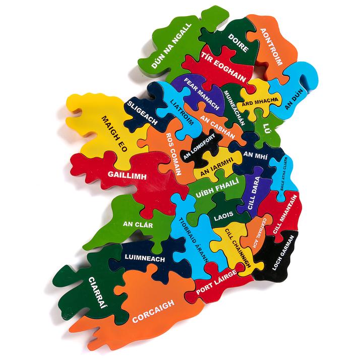 Map of Ireland as Gaeilge Jigsaw Puzzle