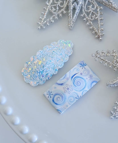 Dainty Delights Creations - Snap Clip Mix Set-Swirling Snowflakes