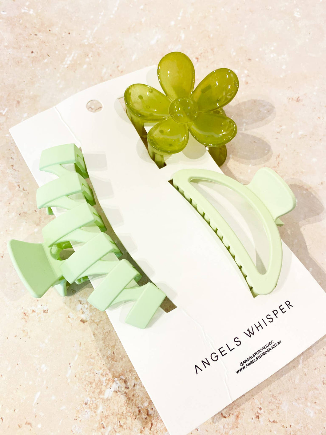 Angels Whisper - LISSE CLAW CLIPS 3 PCS SET - GREEN