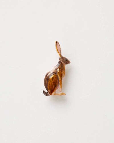 Fable - Enamel Hare Brooch