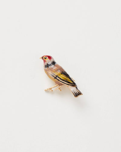 Fable - Enamel Goldfinch Brooch