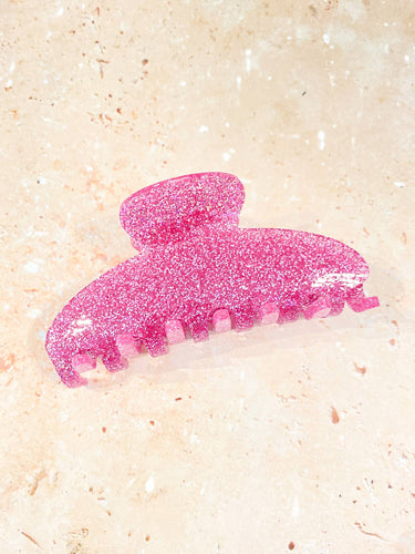 Angels Whisper - IVY GLITTER ACETATE CLAW CLIP - PINK